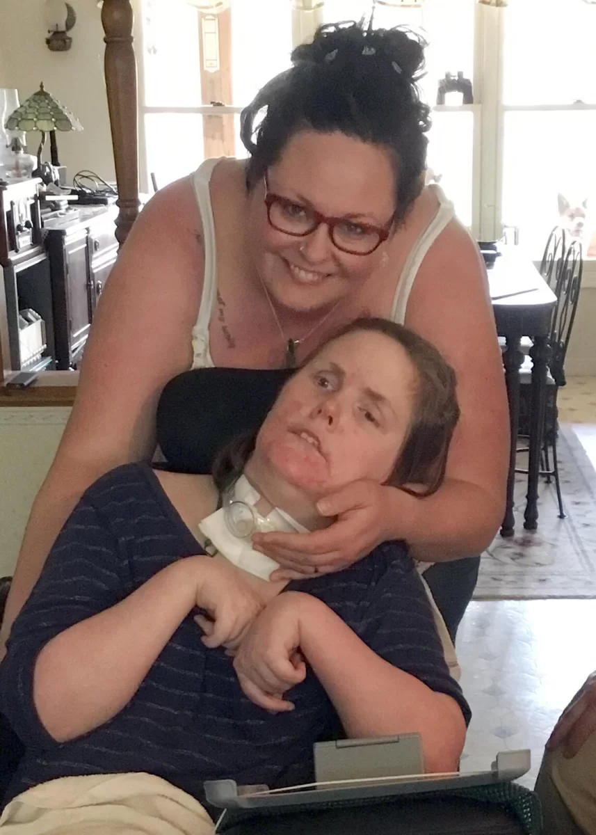 Angie and her sister Becca Dingley pose for a picture together after training Becca's ATP in Cordova, SC